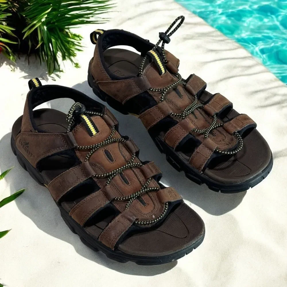 Everest 'Agile Brown' Hiking Water Sandals Mens Size 10.5M